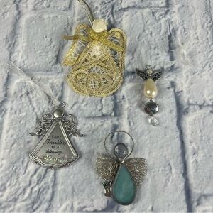 Vintage to current angel ornaments